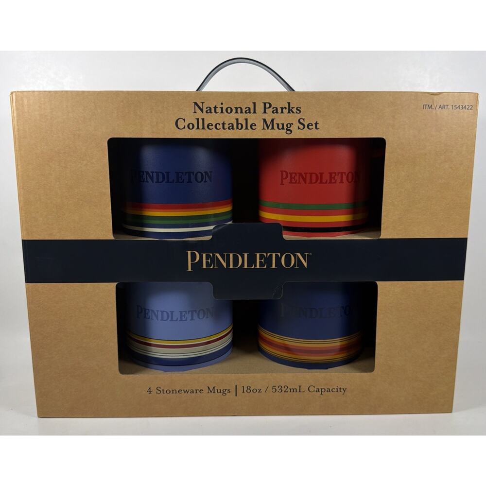 NEW PENDLETON National Parks USA Collectible Coffee Mug Set of 4 18oz 532ml